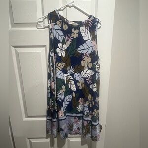 LOFT Multicolor Floral Sleeveless Mini Dress